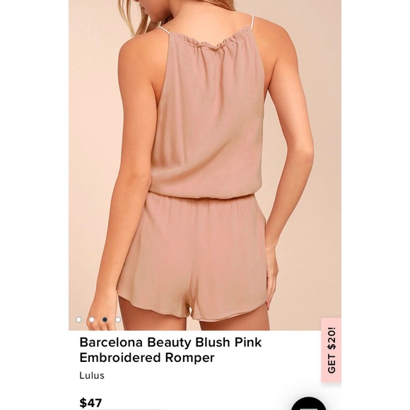 Lulu’s Pink Embroidered Romper - Picture 5 of 5